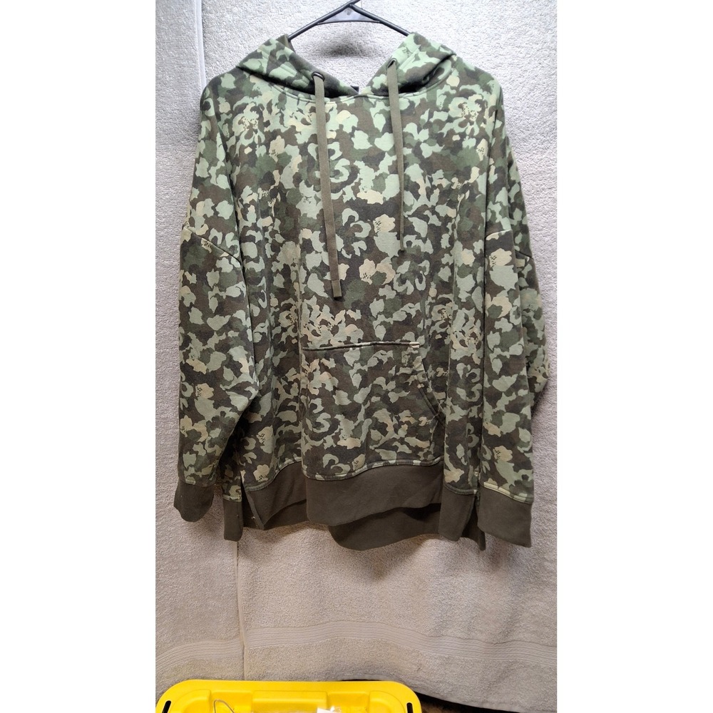 Athletic Works Camo Hoodie Sweatshirt Green Camouflage Plus Size XXXL 22(b8)